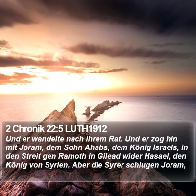 2 Chronik 22:5 LUTH1912 Bible Verse Image