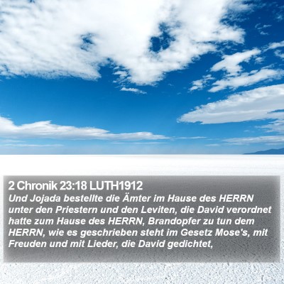2 Chronik 23:18 LUTH1912 Bible Verse Image