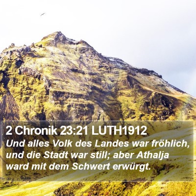 2 Chronik 23:21 LUTH1912 Bible Verse Image