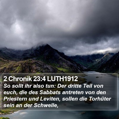2 Chronik 23:4 LUTH1912 Bible Verse Image
