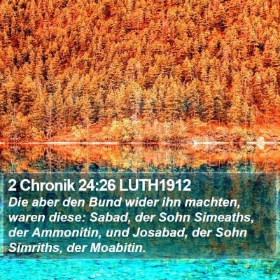 2 Chronik 24:26 LUTH1912 Bible Verse Image