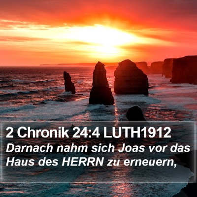 2 Chronik 24:4 LUTH1912 Bible Verse Image
