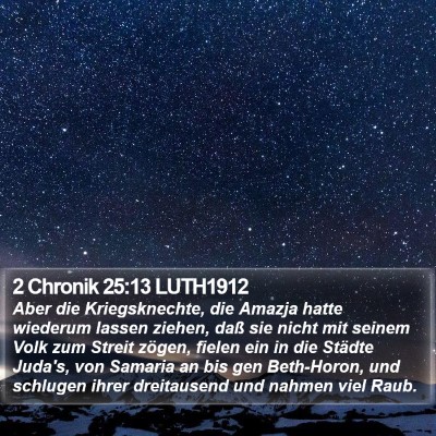 2 Chronik 25:13 LUTH1912 Bible Verse Image