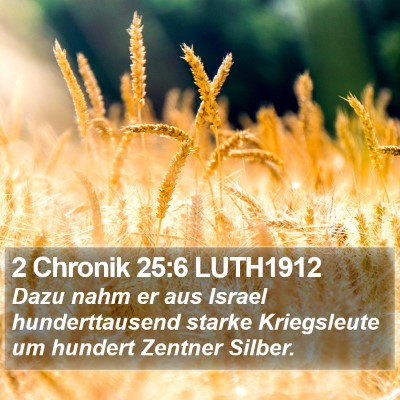 2 Chronik 25:6 LUTH1912 Bible Verse Image