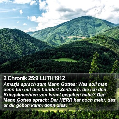 2 Chronik 25:9 LUTH1912 Bible Verse Image