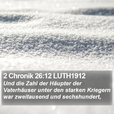 2 Chronik 26:12 LUTH1912 Bible Verse Image