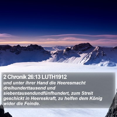 2 Chronik 26:13 LUTH1912 Bible Verse Image