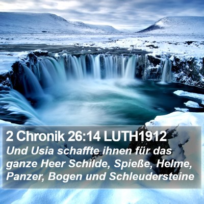2 Chronik 26:14 LUTH1912 Bible Verse Image