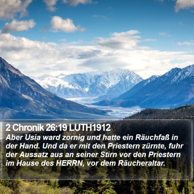 2 Chronik 26:19 LUTH1912 Bible Verse Image
