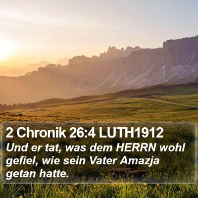 2 Chronik 26:4 LUTH1912 Bible Verse Image