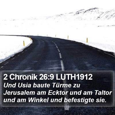 2 Chronik 26:9 LUTH1912 Bible Verse Image