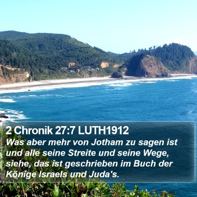 2 Chronik 27:7 LUTH1912 Bible Verse Image