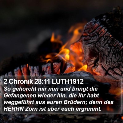 2 Chronik 28:11 LUTH1912 Bible Verse Image