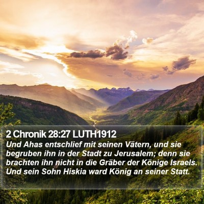 2 Chronik 28:27 LUTH1912 Bible Verse Image