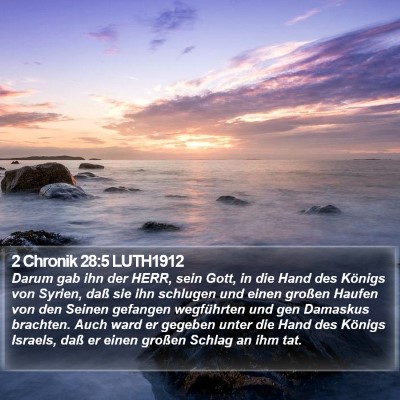 2 Chronik 28:5 LUTH1912 Bible Verse Image