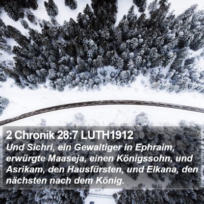 2 Chronik 28:7 LUTH1912 Bible Verse Image