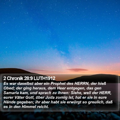 2 Chronik 28:9 LUTH1912 Bible Verse Image