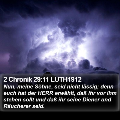 2 Chronik 29:11 LUTH1912 Bible Verse Image