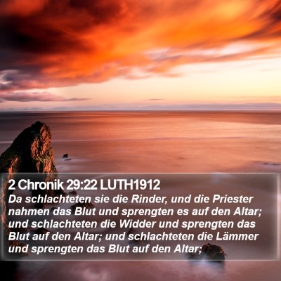 2 Chronik 29:22 LUTH1912 Bible Verse Image