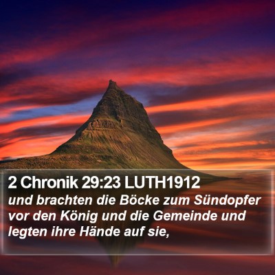 2 Chronik 29:23 LUTH1912 Bible Verse Image
