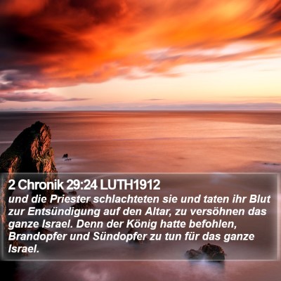 2 Chronik 29:24 LUTH1912 Bible Verse Image