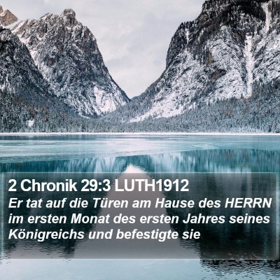 2 Chronik 29:3 LUTH1912 Bible Verse Image