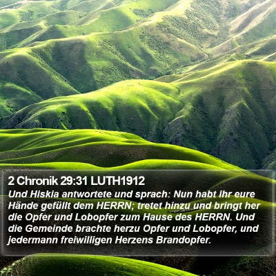 2 Chronik 29:31 LUTH1912 Bible Verse Image