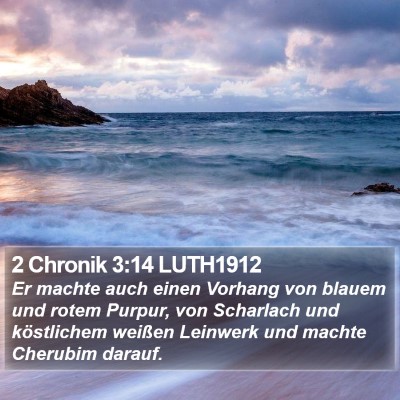 2 Chronik 3:14 LUTH1912 Bible Verse Image