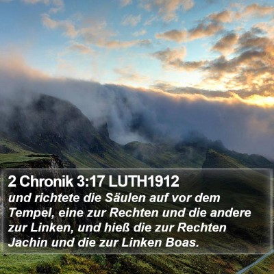 2 Chronik 3:17 LUTH1912 Bible Verse Image