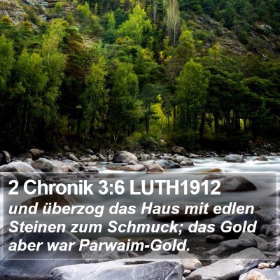 2 Chronik 3:6 LUTH1912 Bible Verse Image