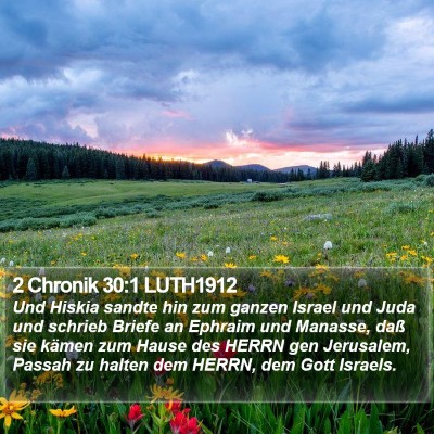 2 Chronik 30:1 LUTH1912 Bible Verse Image