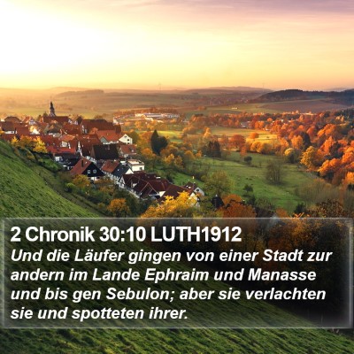 2 Chronik 30:10 LUTH1912 Bible Verse Image