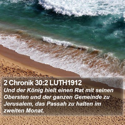 2 Chronik 30:2 LUTH1912 Bible Verse Image