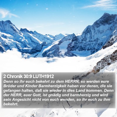 2 Chronik 30:9 LUTH1912 Bible Verse Image