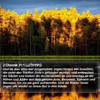 2 Chronik 31:1 LUTH1912 Bible Verse Image