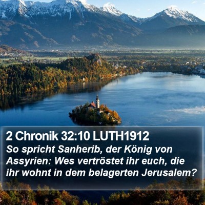 2 Chronik 32:10 LUTH1912 Bible Verse Image