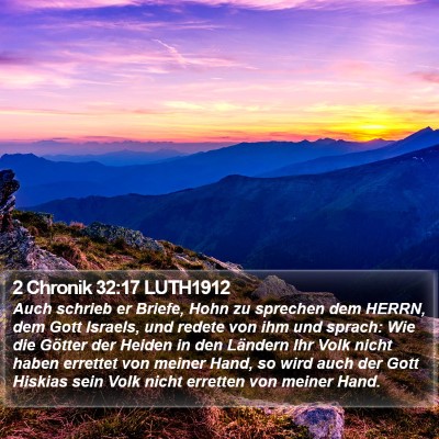 2 Chronik 32:17 LUTH1912 Bible Verse Image
