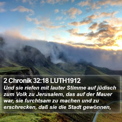 2 Chronik 32:18 LUTH1912 Bible Verse Image