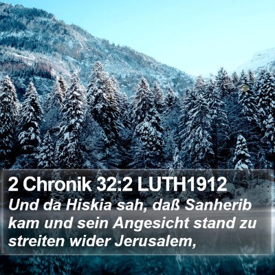 2 Chronik 32:2 LUTH1912 Bible Verse Image
