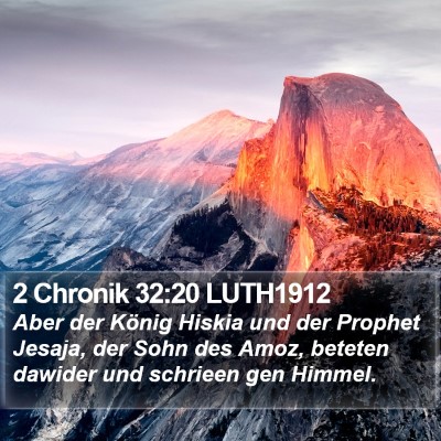 2 Chronik 32:20 LUTH1912 Bible Verse Image