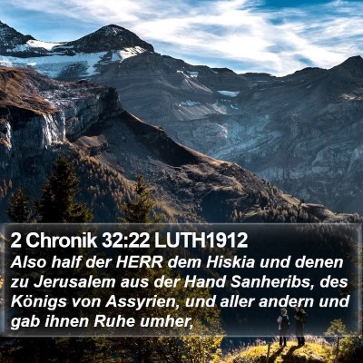 2 Chronik 32:22 LUTH1912 Bible Verse Image