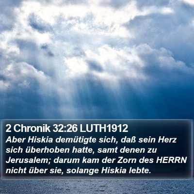 2 Chronik 32:26 LUTH1912 Bible Verse Image