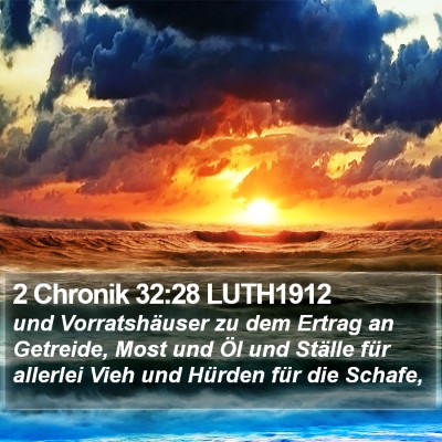2 Chronik 32:28 LUTH1912 Bible Verse Image