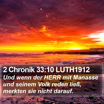 2 Chronik 33:10 LUTH1912 Bible Verse Image