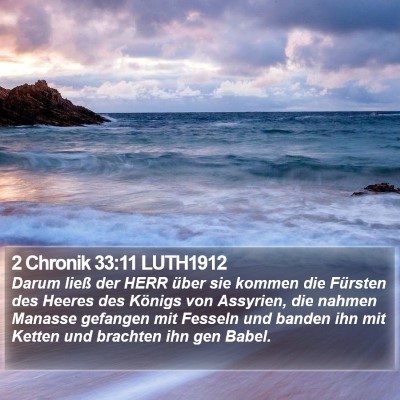 2 Chronik 33:11 LUTH1912 Bible Verse Image