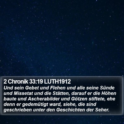 2 Chronik 33:19 LUTH1912 Bible Verse Image