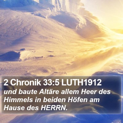 2 Chronik 33:5 LUTH1912 Bible Verse Image