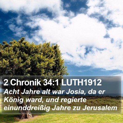 2 Chronik 34:1 LUTH1912 Bible Verse Image