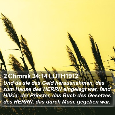 2 Chronik 34:14 LUTH1912 Bible Verse Image