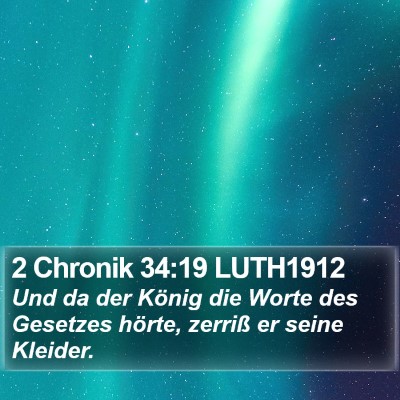 2 Chronik 34:19 LUTH1912 Bible Verse Image